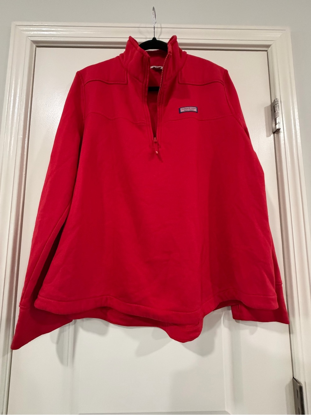 Vineyard Vines Women’s Red Shep Shirt Quarter-Zip Pullover